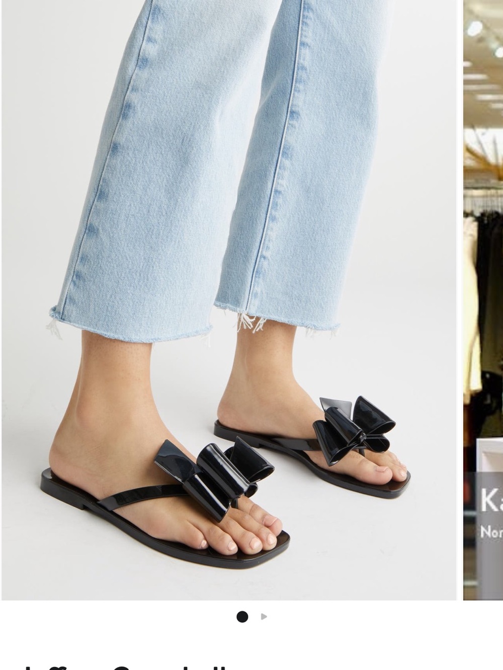 Jeffrey Campbell Black Bow Slide Sandals